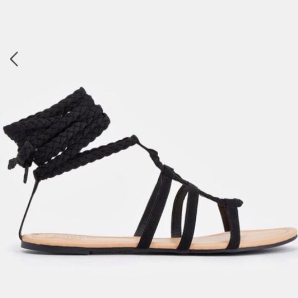 NIB JustFab Olympia Flat Sandal in Black - 8.5 - Picture 5 of 9